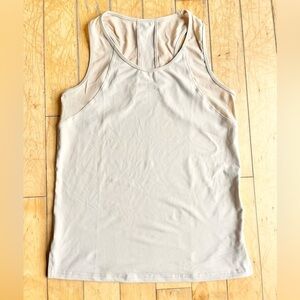 Zyia Activewear Performance Mesh Cream Tank Top Size XS